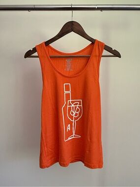 Aperol Spritz Orange Graphic Wine Bottle & Glass Tank Top